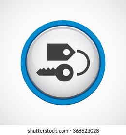 Vector hotel room key Icon.