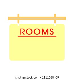 Vector Hotel Room Sign. Room Signboard - Hotel Icon