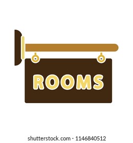 vector hotel room sign. room signboard - hotel icon