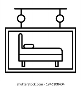 Vector Hotel Sign Outline Icon Design
