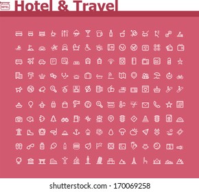 Vector Hotel And Travel Icon Set