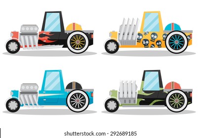 Vector Hotrod flat set