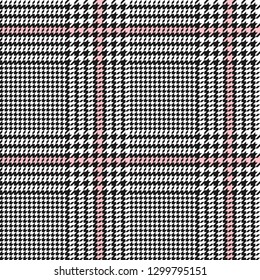 vector houndstooth seamless black and white pattern