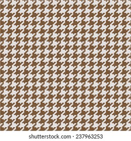 Vector houndstooth seamless pattern blrown and beige pattern