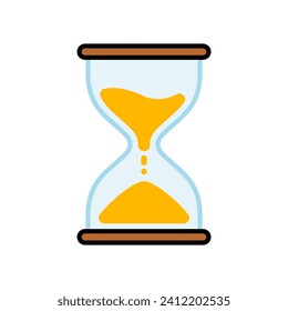 Vector Hourglass Flat Design Illustration