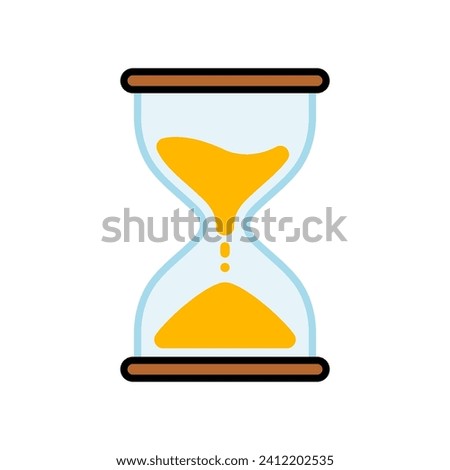 Vector Hourglass Flat Design Illustration