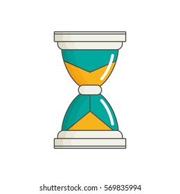Vector Hourglass in flat style vector
