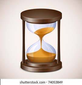 Vector hourglass. Highly detailed vector illustration