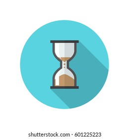 Vector hourglass icon in flat style
