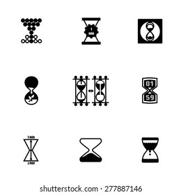 Vector Hourglass icon set on white background