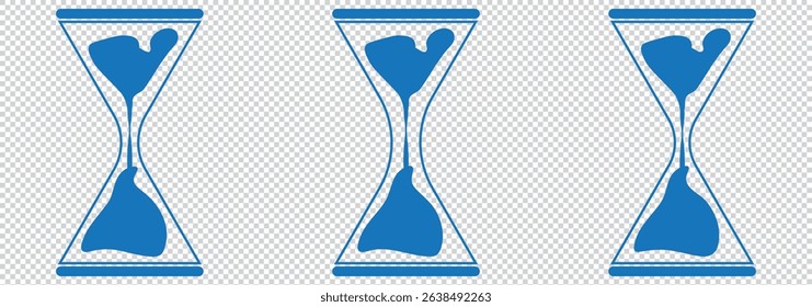 Vector Hourglass Icon for Time Management or Waiting, Illustrating Temporal Passage and Patience in Processes and Tasks EPS 10