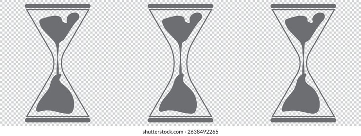 Vector Hourglass Icon for Time Management or Waiting, Illustrating Temporal Passage and Patience in Processes and Tasks EPS 10