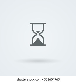 Vector hourglass icon. Time pictogram. Logo. Pictogram. Button.