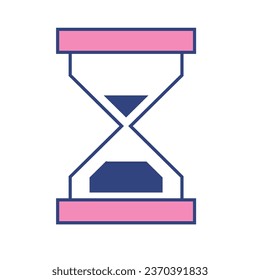 Vector hourglass icon. hourglass timer sand as countdown illustration