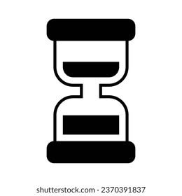 Vector hourglass icon. hourglass timer sand as countdown illustration on white.