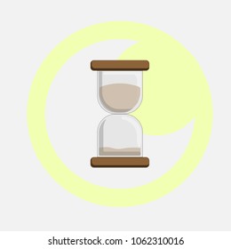 vector of hourglass and moon. 