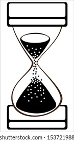 vector hourglass on white background