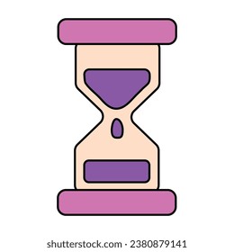 Vector the hourglass is running out of time end of deadline.