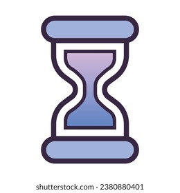 Vector the hourglass is running out of time end of deadline