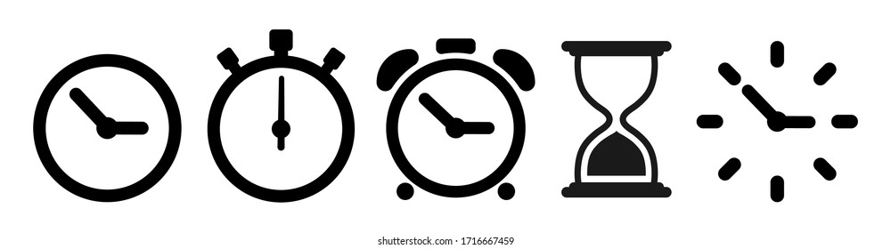 Vector hourglass set icons. Sandglass icon