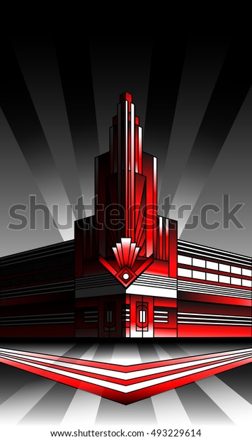 Art deco building diagram