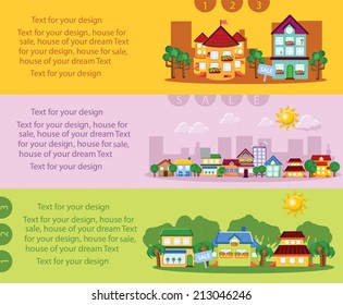 Vector house backgrounds