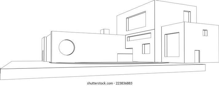 vector house building 