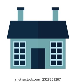 Vector house building concept illustration in flat style