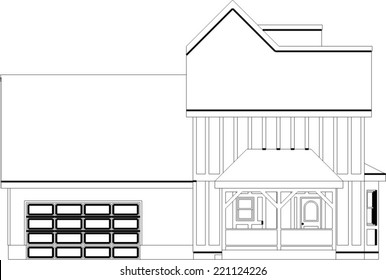 vector house building construction