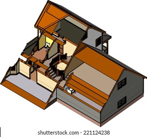 vector house building construction
