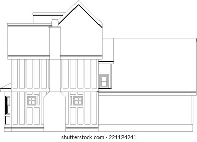 vector house building construction