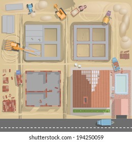 Vector House Building (top View) 