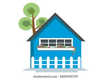 Vector House or Buildings. Apartment icon, solid building house, decorative house or buildings, city house, village hose, home concept, model building vector.