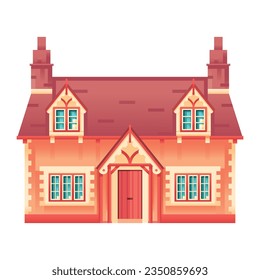 gráfico de la casa vectorial art deco retro ilustración aislado