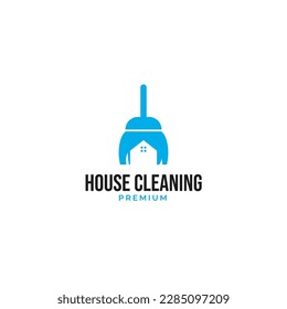 Vector house cleaning logo design concept illustration idea