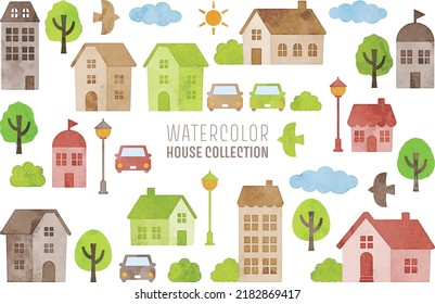 Vector house collection (vivid color)