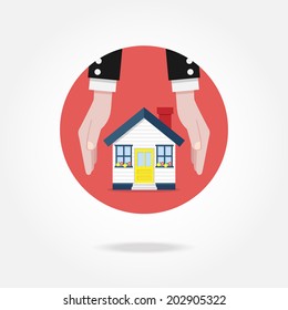 Vector house concept icon. Mortgage concept.