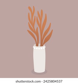 Vector house cute plant illustration