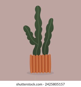 Vector house cute plant illustration