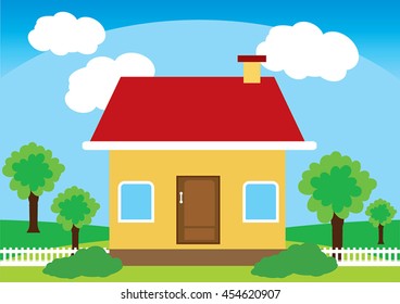 Vector House Design Stock Vector (Royalty Free) 454620907 | Shutterstock