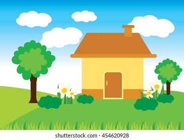 Vector House Design Stock Vector (Royalty Free) 454620928 | Shutterstock