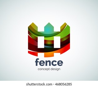 Plantilla del logotipo de la valla del vector, icono comercial abstracto