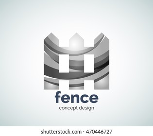 Plantilla del logotipo de la valla del vector, icono comercial abstracto