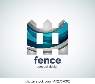 Plantilla del logotipo de la valla del vector, icono comercial abstracto
