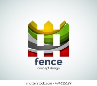 Plantilla del logotipo de la valla del vector, icono comercial abstracto