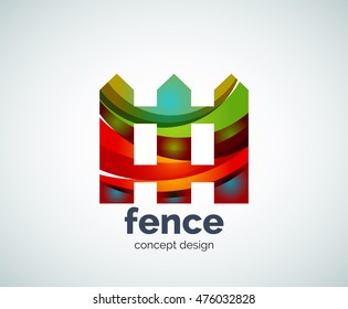 Plantilla del logotipo de la valla del vector, icono comercial abstracto
