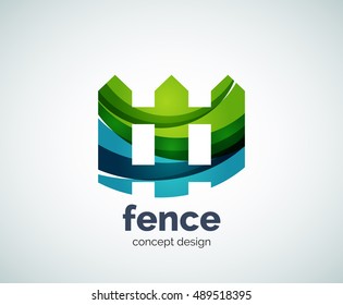 Plantilla del logotipo de la valla del vector, icono comercial abstracto