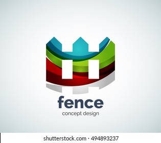 Plantilla del logotipo de la valla del vector, icono comercial abstracto