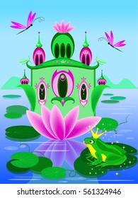 Vector house of frog princess