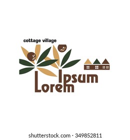 Vector of house icon. Business team for construction icon. Business icon for the company. Abstract symbol of house village cottage.